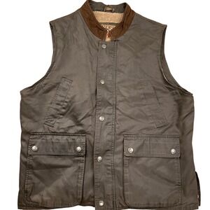 Madison Creek Outfitters Vest Mens Large Brown Cotton Sherpa Utility Outdoor